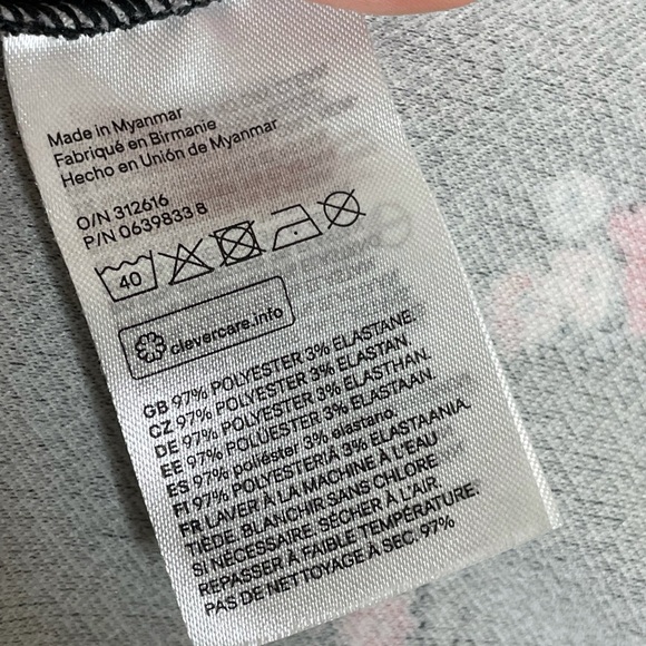 Divided H&M Dress Floral Fit And Flare With Sleeves Size 10 Women’s Stretchy - Picture 8 of 8